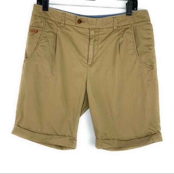 Zara Other - Men’s Zara Khaki Shorts with Suede Details